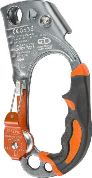 Quick Roll Ascender, Left Hand,Gray,One Size