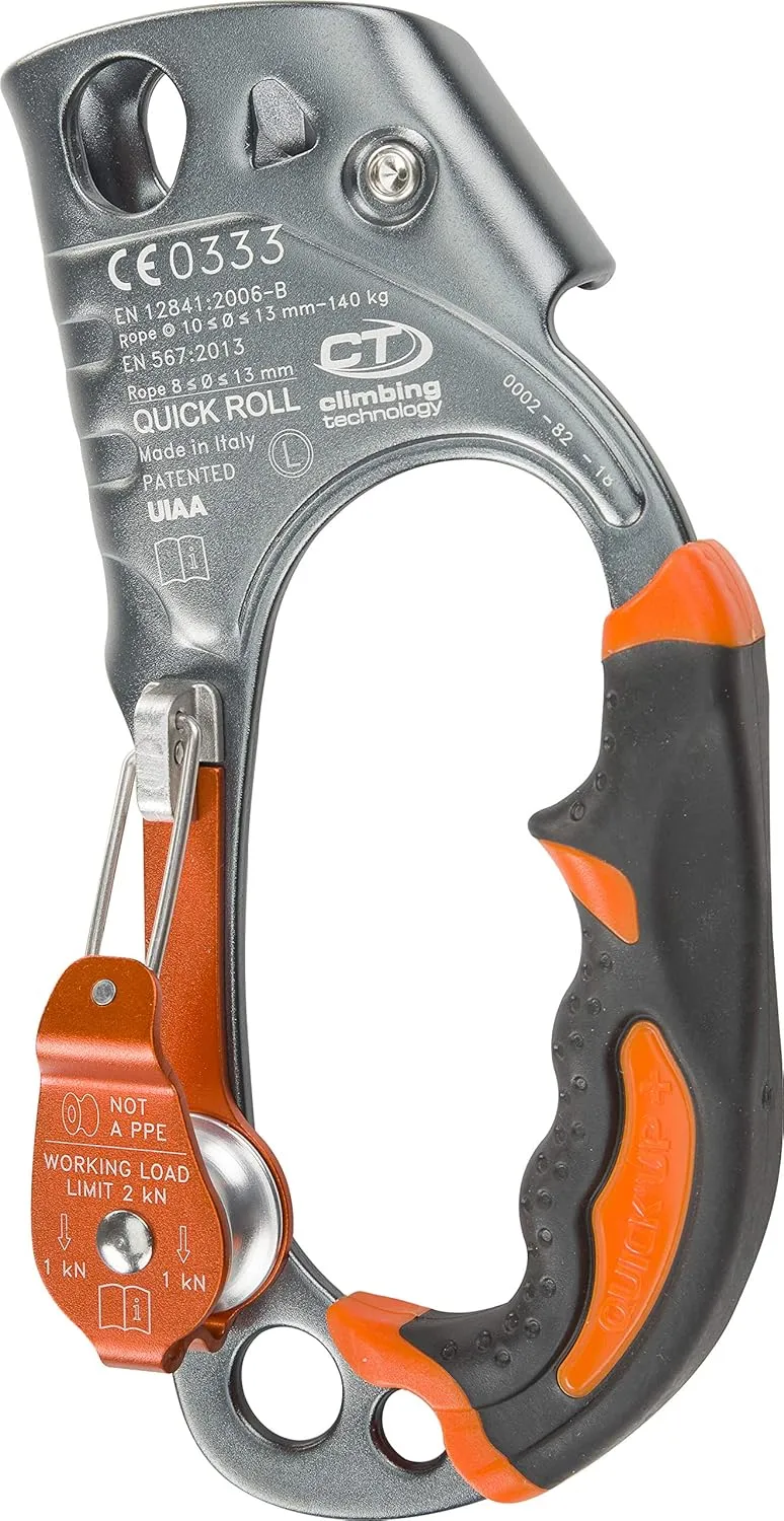 Quick Roll Ascender, Left Hand,Gray,One Size