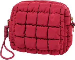 Quilted Makeup Bag Puffy Cosmetic Bag Cute Puffer Travel Toiletry Bag for Women, Small Makeup Pouch for Purse Quilted Cosmetic Pouch for Essentials Toiletries, Gift for Women, Girls