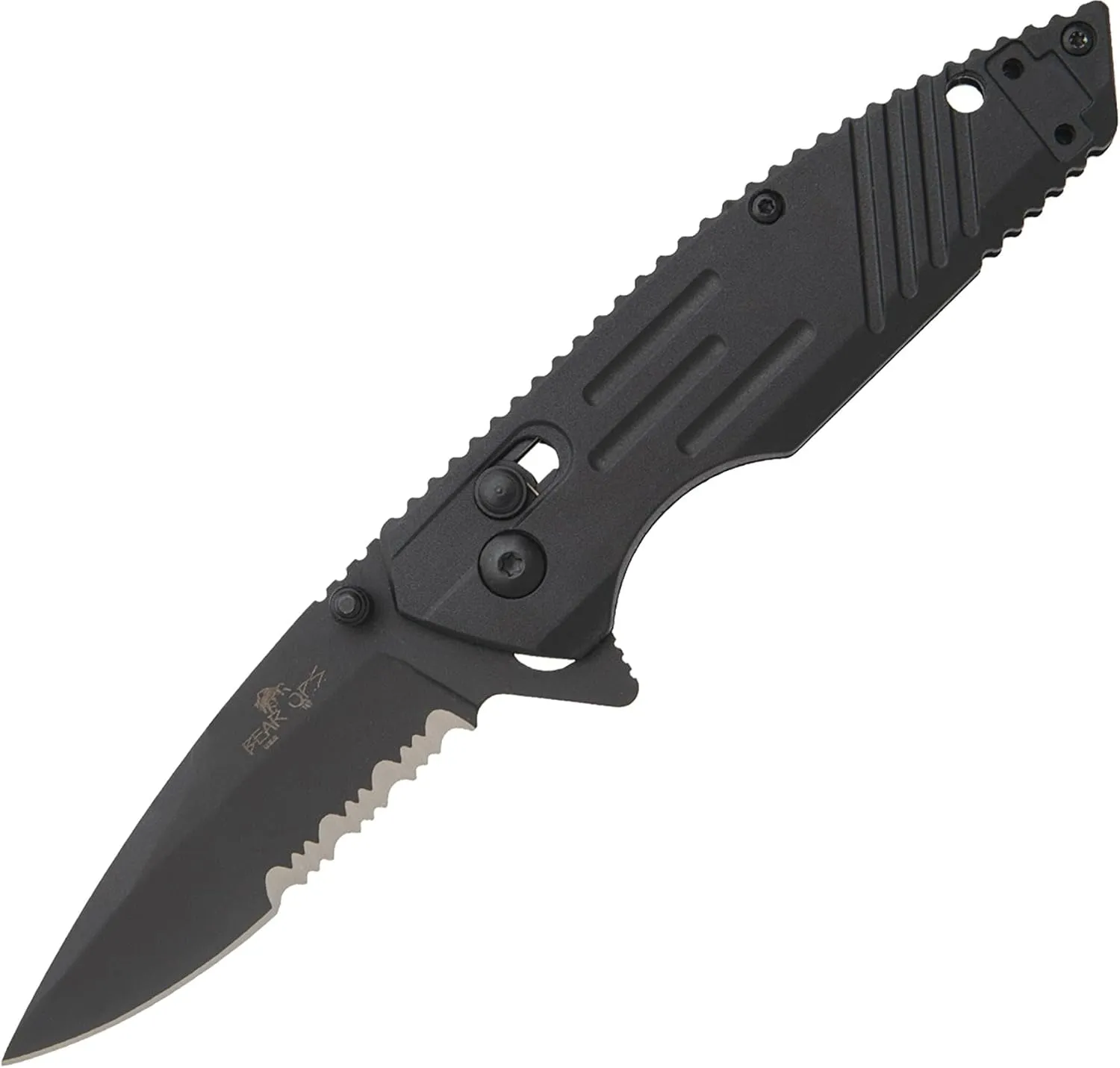 Rancor IX | 4-3/8″ Zytel Slide Lock D2 Partially Serrated Blade