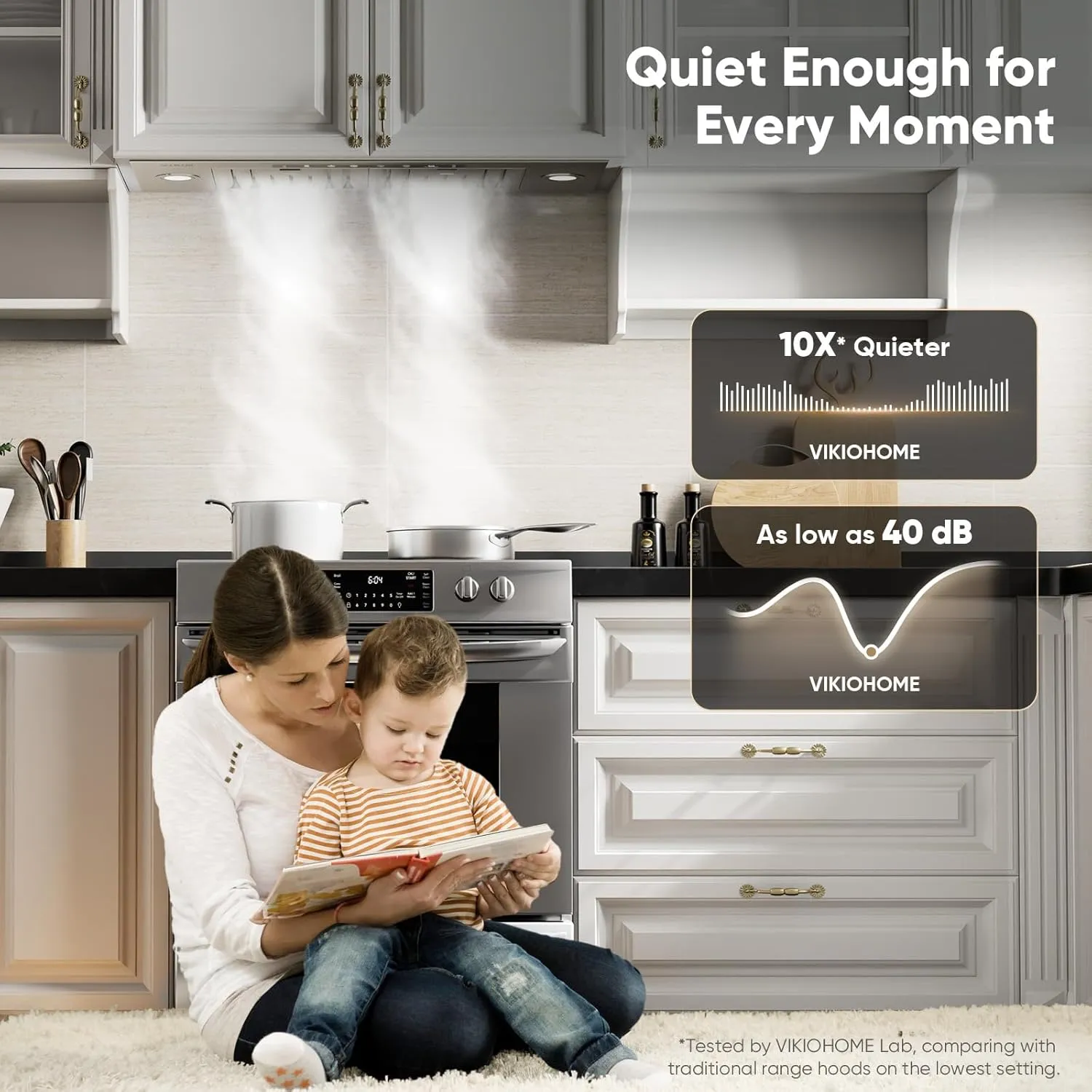 Range Hood Insert 30 Inch, 980 CFM Built-in Kitchen Vent Hood, Ducted/Ductless Convertible, Stainless Steel Range Hood with Gesture & Touch Control, Kitchen Hoods for Over Stove