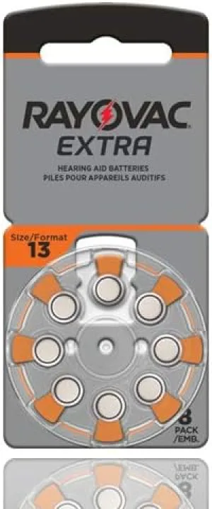 Rayovac Extra Hearing Aid Batteries, Size 13 (80 Total Batteries)