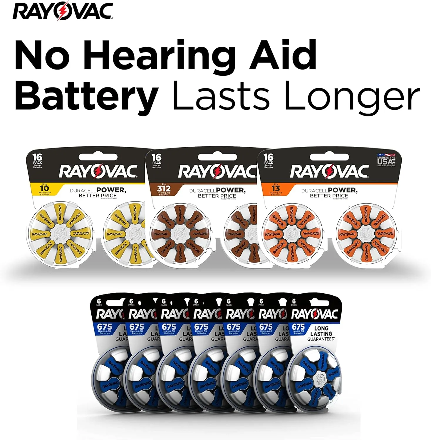 Rayovac Hearing Aid Batteries Size 13 for Advanced Hearing Aid Devices (24 Count)