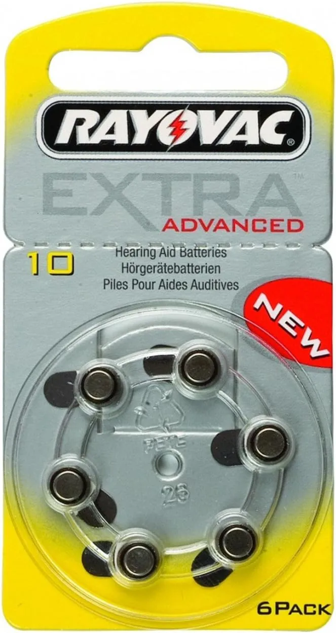 Rayovac Hearing Aid Batteries x 60 Size 10