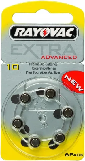 Rayovac Hearing Aid Batteries x 60 Size 10