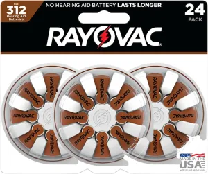 Rayovac Proline Advance Hearing Aid Batteries, Size 312 (48 count)