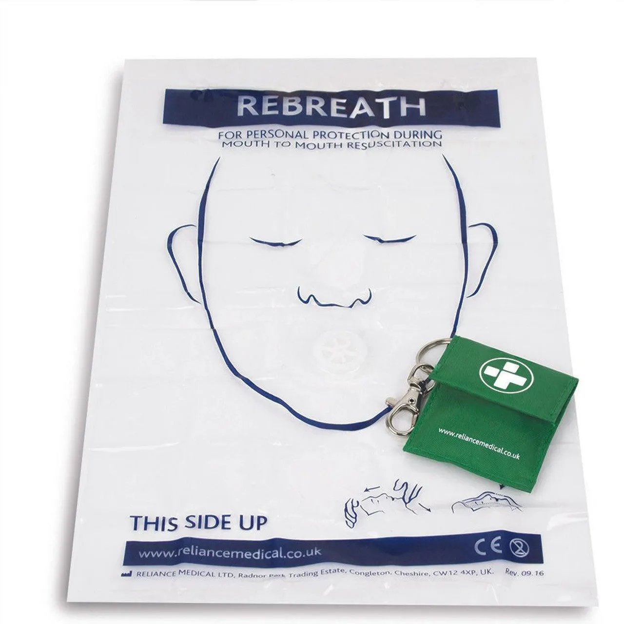 Rebreath CPR Face Shield Keyring (with One-Way Valve)