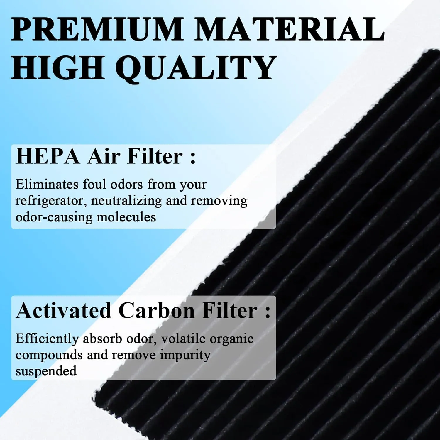 Refrigerator Air Filter Replacement for Frigidaire PAULTRA Pure Air Ultra and Electrolux EAFCBF Fridge Replace 242061001, 242047801, 242047804-6 Pack by Funmit