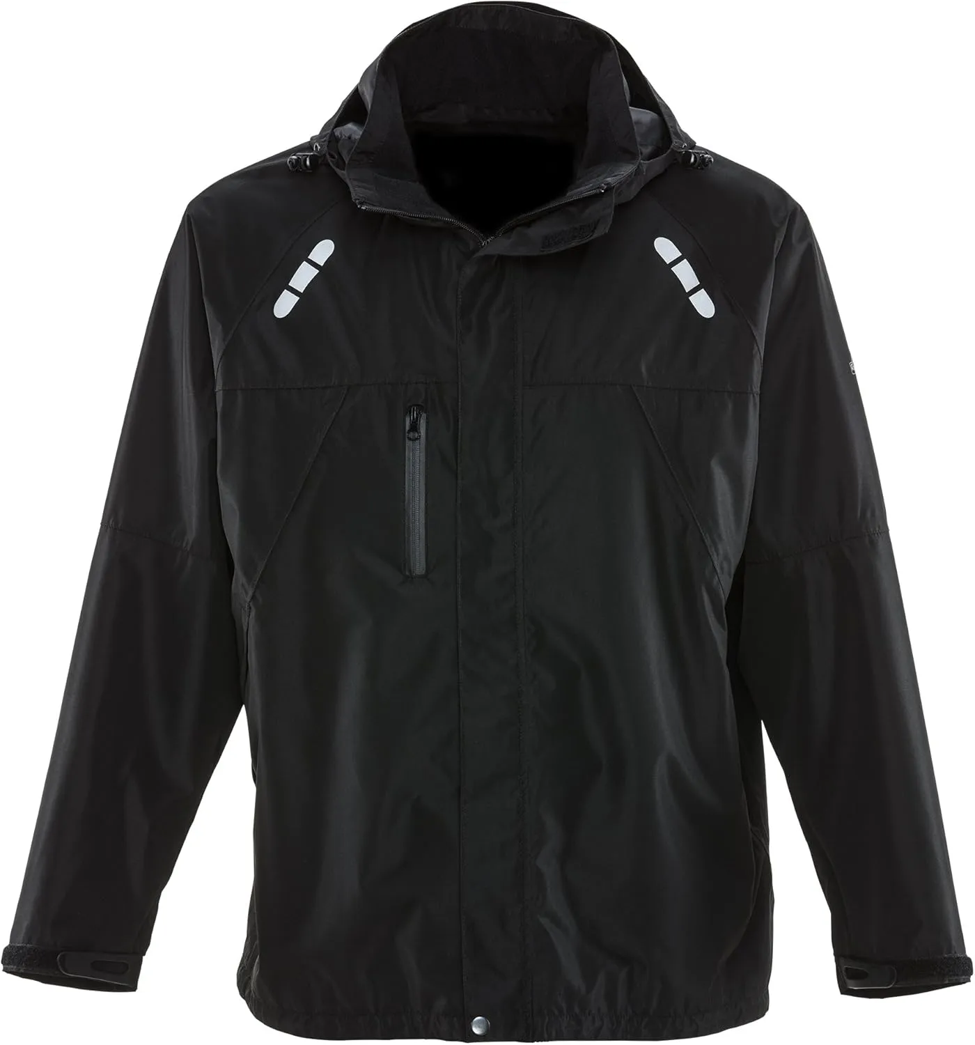 RefrigiWear Lightweight Rain Jacket Wind-Tight Waterproof Raincoat with Detachable Hood