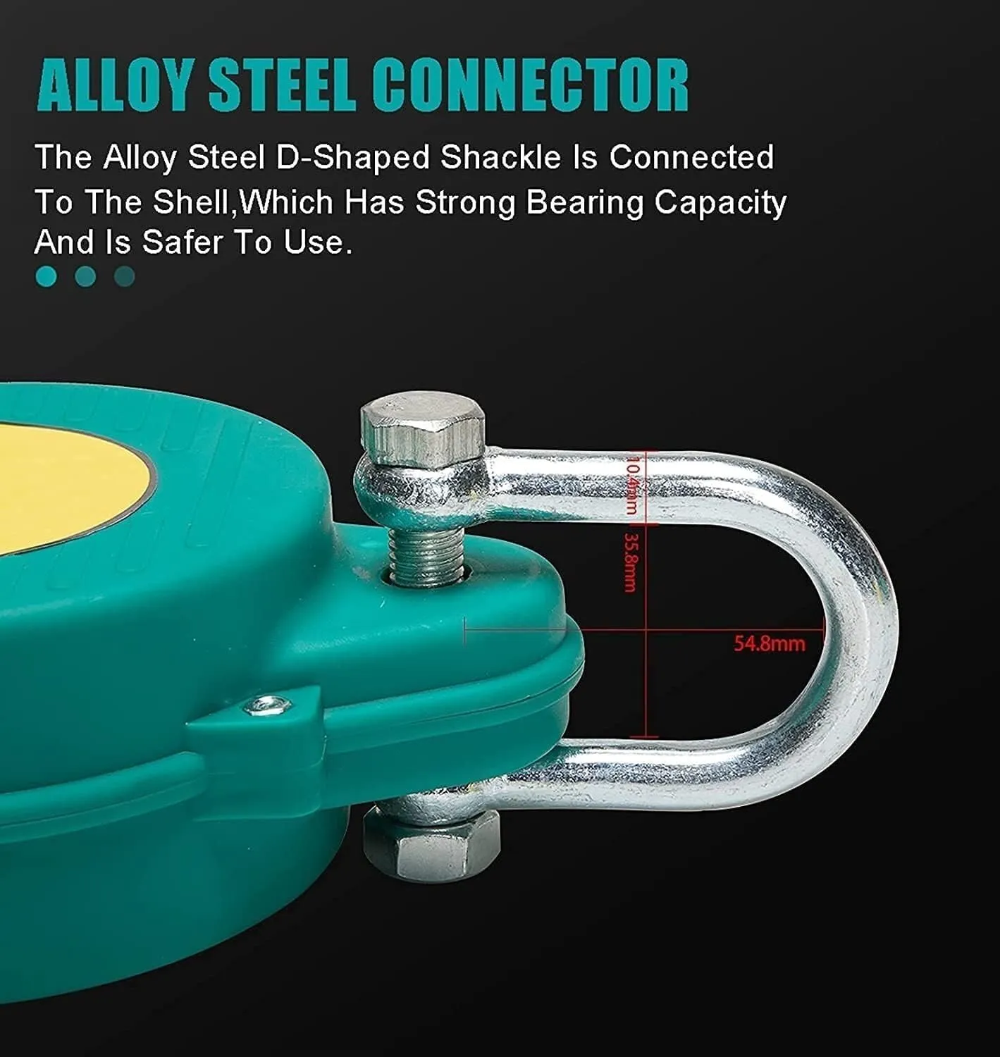 Retractable Fall Arrester Self-Retracting Lifeline with Shock Absorbing Lanyard for Roofing & Construction, 3m Height Safety Device, Load Capacity 150kg