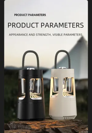 Retro Camping Light Outdoor Bluetooth Speaker for Hiking Portable,Rechargable Outdoor Table Lamp Dimmable Night Light Kit