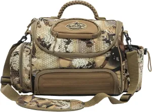 Rig'Em Right Waterfowl Lock and Load Duck Hunting Blind Bag with Molded Ammo Compartments, Sunglasses Case, Drink Holder and More (Optifade Marsh Camo)