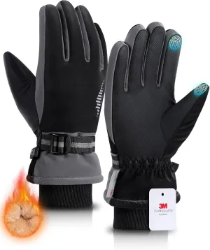 rivmount Winter Gloves Women Men, Thermal Ski Gloves for Cold Weather with Warm, Waterproof, Touchscreen for Running, Skiing