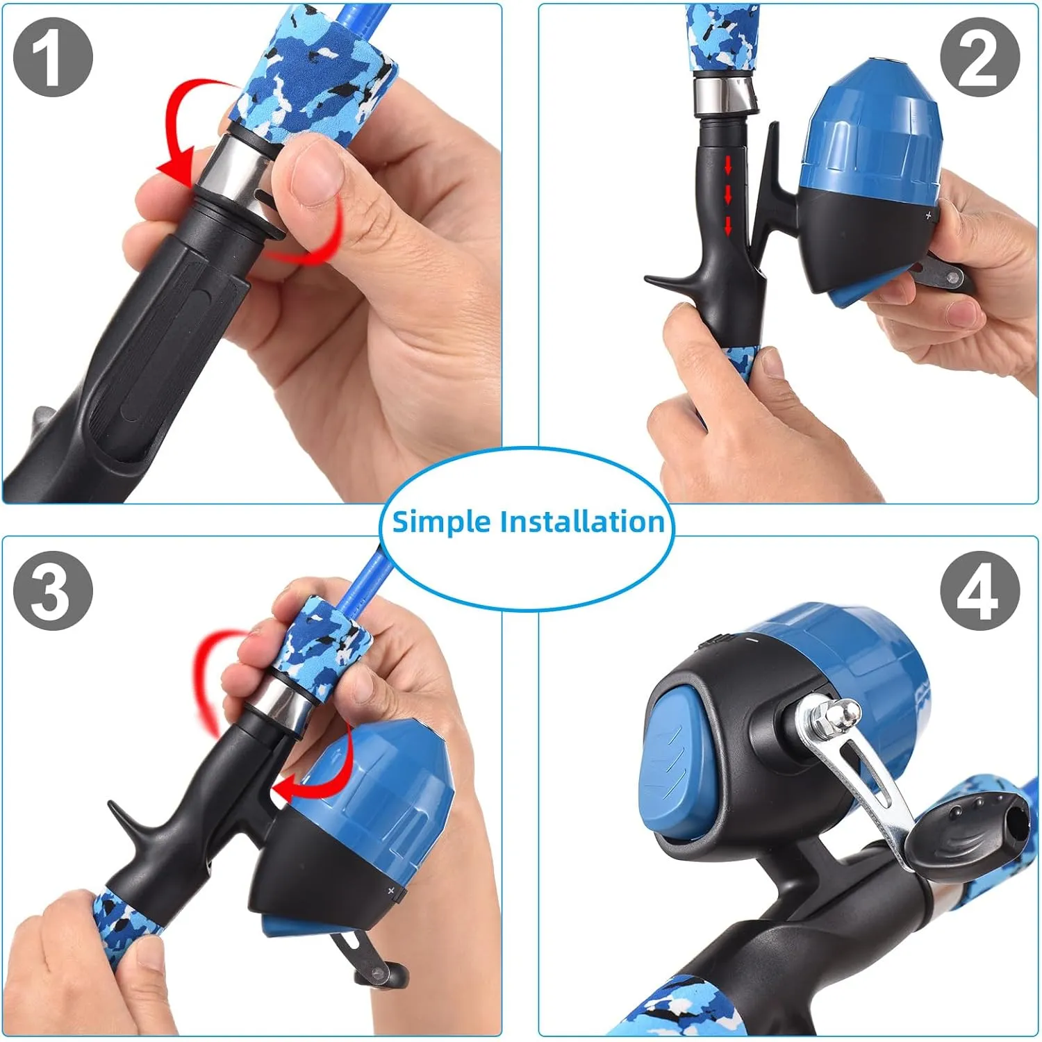 Rod Fishing Pole Telescopic Fishing Rod and Reel Combo Kit with Fishing Lures Fishing Lines Fishing Hooks