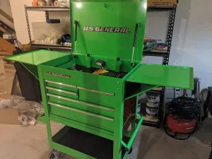 Roller Cart Tool Cabinet Storage Chest Box Glossy 4 Drawer 580 Lb. Capacity - Green