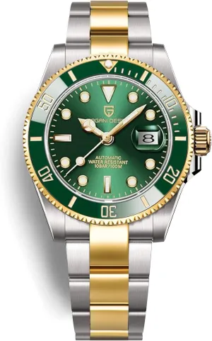 RollsTimi Pagani Design Men's Automatic Watch Business Waterproof Analog Automatic Watch NH35 Ceramic Movement Rotating Bezel Sapphire Crystal 100M Waterproof Stainless Steel Luxury Watches.
