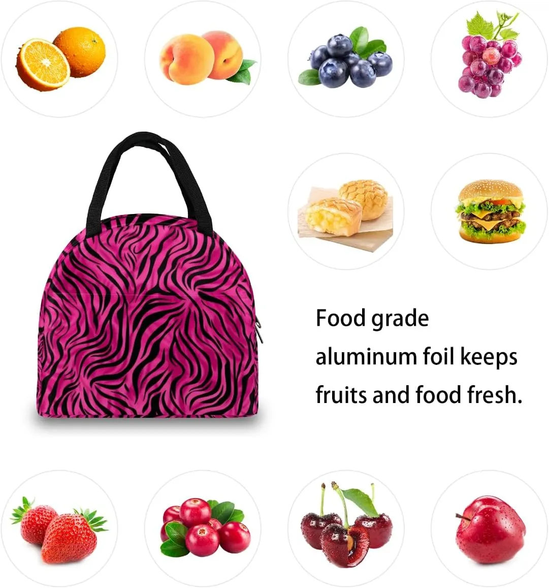 Romance Modern Pattern Lunch Tote Bag Reusable Insulated Bags Waterproof Adult Portable Meal Cooler Pack for Women Men Picnic Office Work Travel