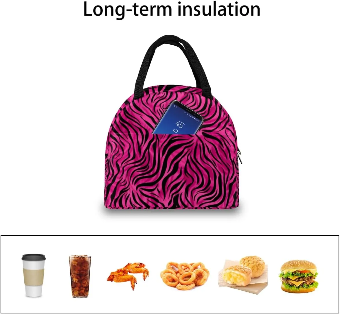 Romance Modern Pattern Lunch Tote Bag Reusable Insulated Bags Waterproof Adult Portable Meal Cooler Pack for Women Men Picnic Office Work Travel