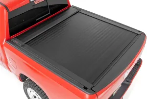 Rough Country Retractable Tonneau Cover for Ram 1500/1500 TRX (2019–2025) – Fits 5'7" (66.7") Bed, Tool-Free Install, Weather-Resistant, Full-Bed Access