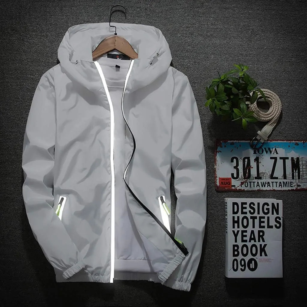 RTRDE Men's Lightweight Waterproof Rain Jacket Jacket With Hooded Hiking Coat Casual Windbreaker Jacket, M-7XL