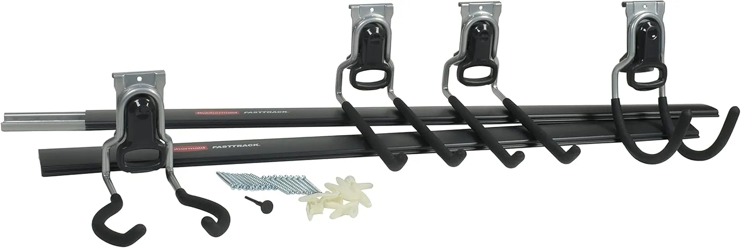 Rubbermaid FastTrack Garage Storage System Tool Hanging Kit, Wall Mount Holder for Garden Lawn Tools/Garage/Home Organization