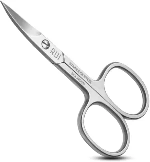 Rui Smiths Pro Precision Nail Scissors | Stainless Steel Manicure Pedicure Trimmer Cutter with Micro-Serrated, Anti-Skid, Curved Cutting Edges | Made in Solingen, Germany