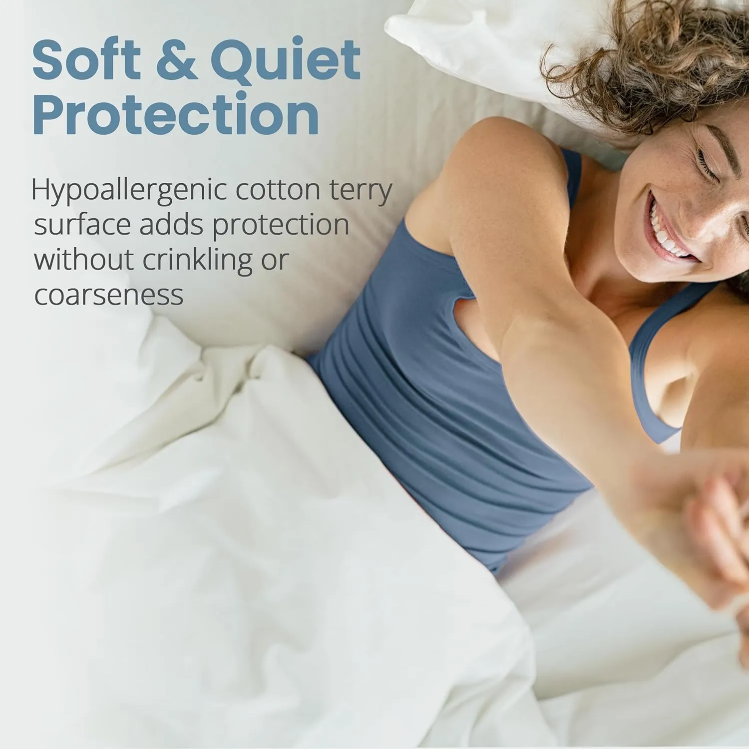 SafeRest Mattress Protector College Dorm Room, New Home, First Apartment Essentials - Cotton, Waterproof Mattress Cover Protector and Encasement - Premium (Original (Cotton Terry), Queen)