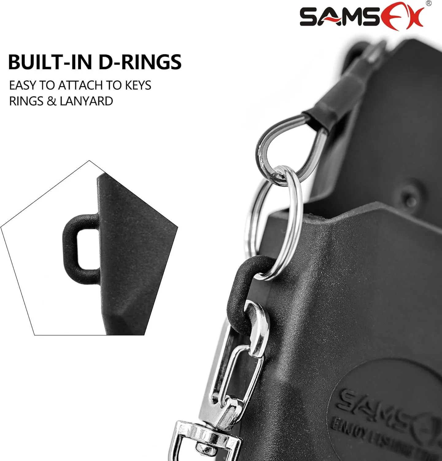 SAMSFX Aluminum Fishing Pliers Hook Remover Braid Line Cutter with Coiled Lanyard, Fly Fishing Knot Tying Tool & Retractors
