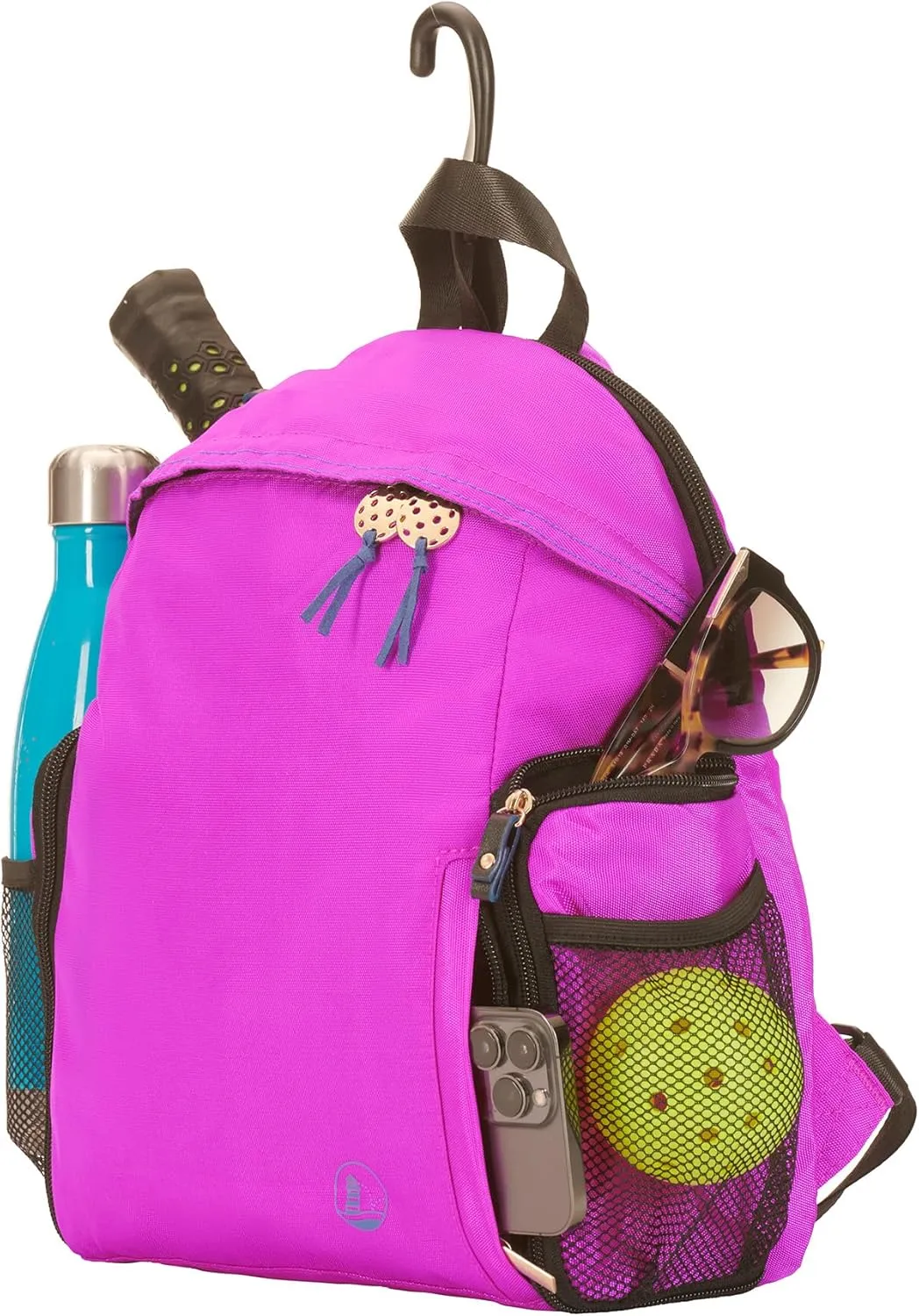 Sankaty Pickleball Bag for Women with Waterproof Outer | Nylon Racket Pickle Ball Bags | Pickleball Bags for Tennis, Padel Bag & Pickleball Backpack | Lavender Grey | Lighthouse Sports