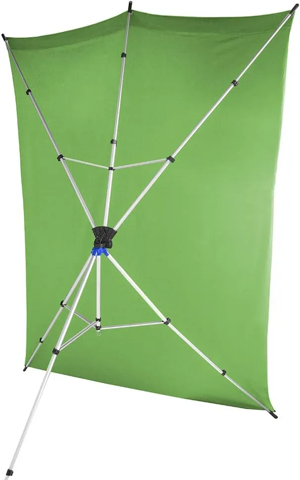 Savage Travel Backdrop Kit, Green Floor Extended Backdrop, Size 1.52m x 2.13m, Photo Backdrop with Aluminum Stand, Carry Bag with Shoulder Strap