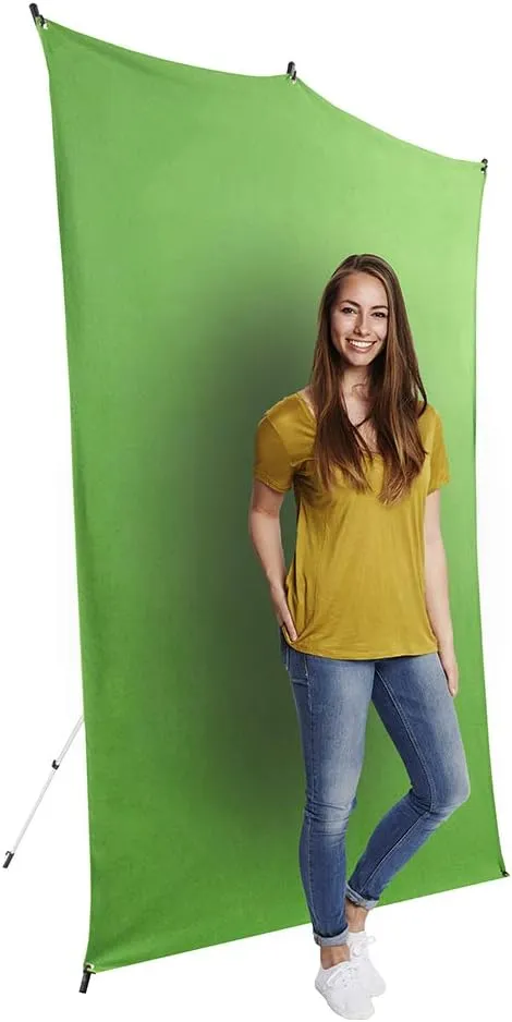 Savage Travel Backdrop Kit, Green Floor Extended Backdrop, Size 1.52m x 2.13m, Photo Backdrop with Aluminum Stand, Carry Bag with Shoulder Strap