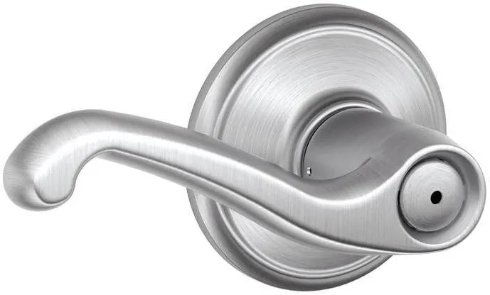 Schlage F40FLA626 Flair Privacy Lever, Satin Chrome