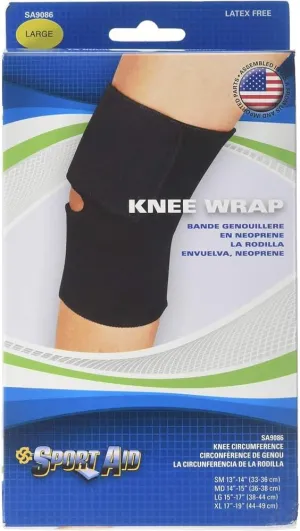 Scott Specialties (v) Knee Wrap Black Neoprene Large 15 -17 Sportaid