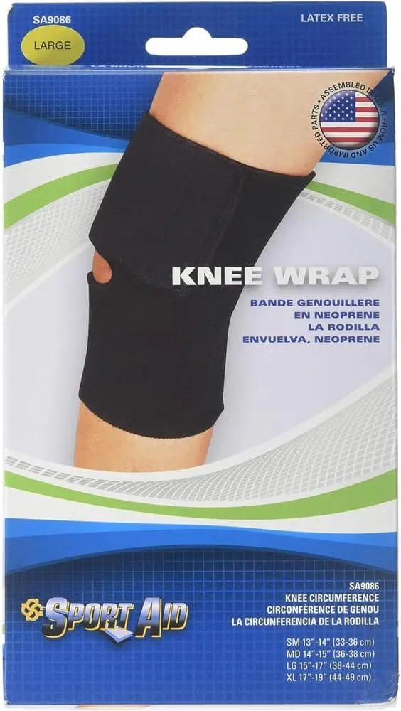Scott Specialties (v) Knee Wrap Black Neoprene Large 15 -17 Sportaid