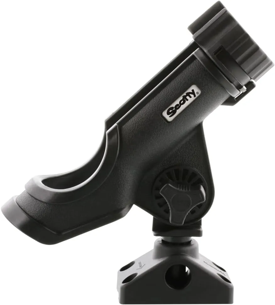 Scotty #230-BK Powerlock Black Rod Holder with #241 Side Deck Mount