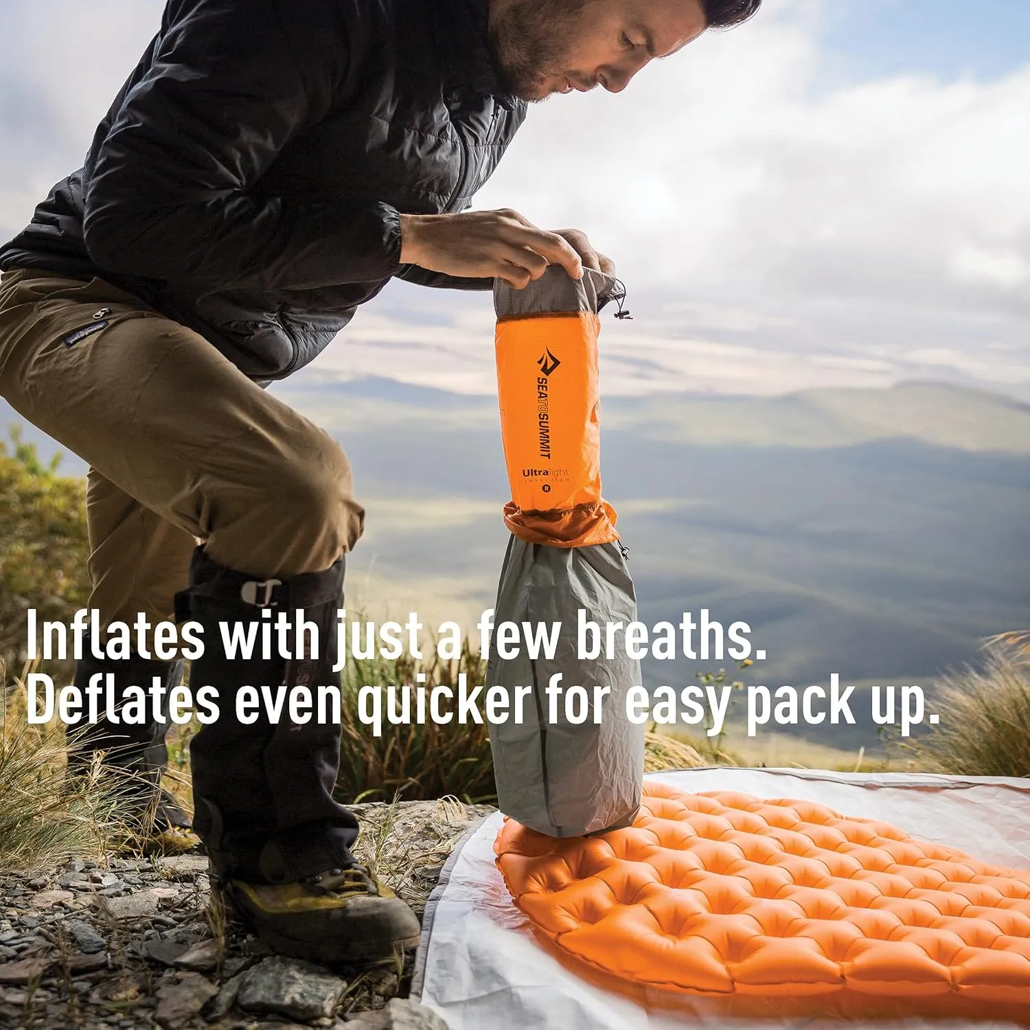 Sea to Summit Ultralight Insulated Backpacking Sleeping Pad, Large (78 x 25 x 2 inches)
