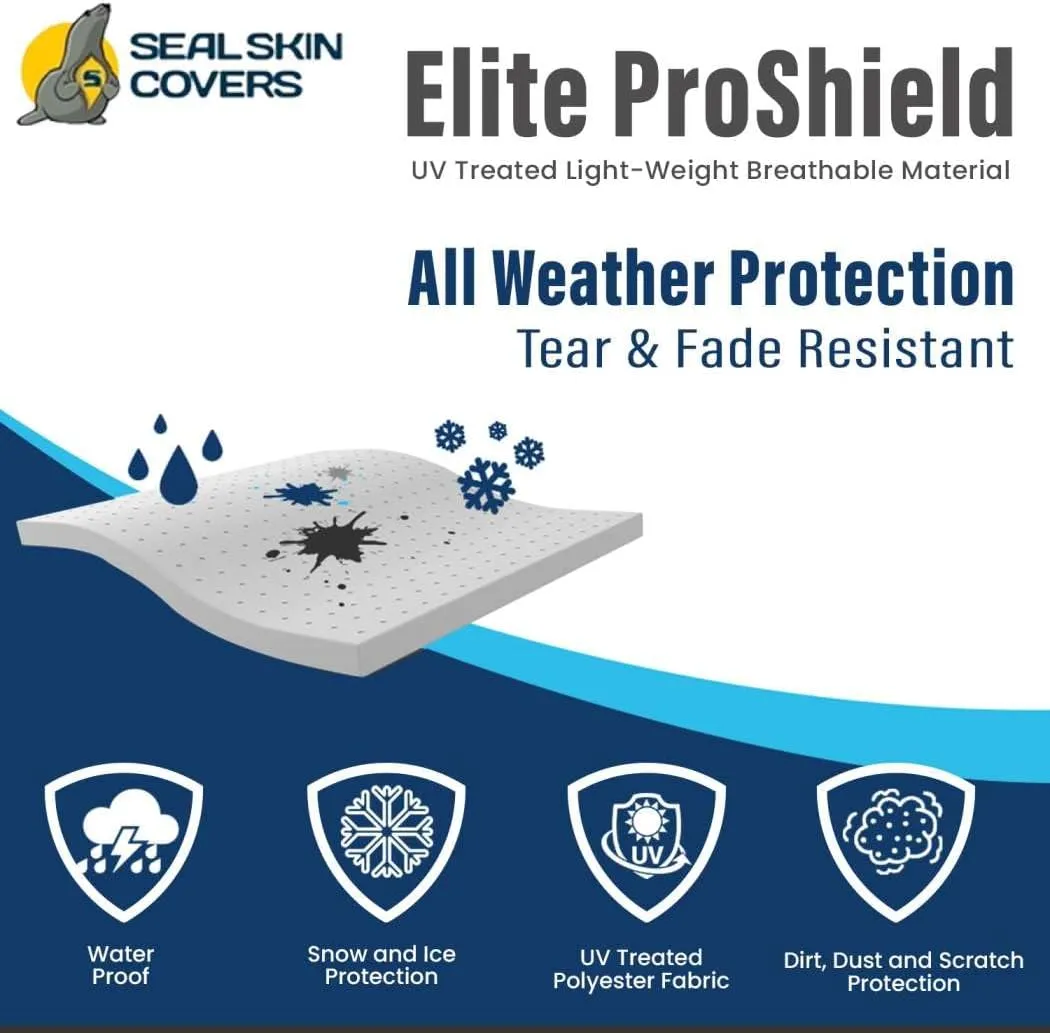 Seal Skin Covers Heavy-Duty Snowmobile Cover, Duarble Fabric, Waterproof & UV-Resistant, Trailerable Design with Secure Straps & Breathable Vents - Fits Polaris, Ski-Doo, Yamaha, Up to 115" Long