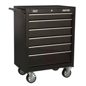 Sealey Rollcab 6 Drawer with Ball-Bearing Slides - Black