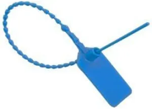 Security Seals Pull-Tite Plastic Tamper Seals Disposable Self-Locking Tie Tags 500 Pack (Blue)