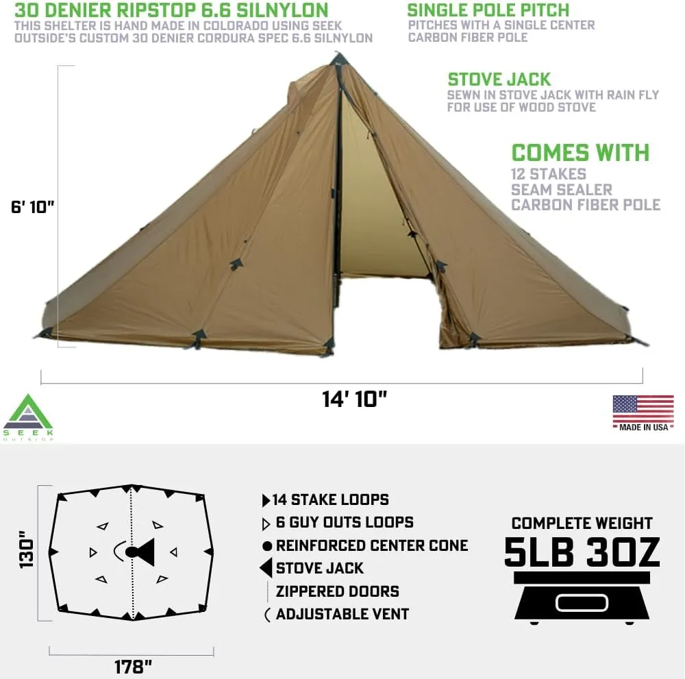Seek Outside | Lightweight Hot Tents and Tipis for Backpacking Hunting Fishing