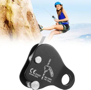 Self-Locking Rock Climbing Ascender, Fall Protection Rappel Device, Aluminum Alloy Rope Clamp for Mountaineering