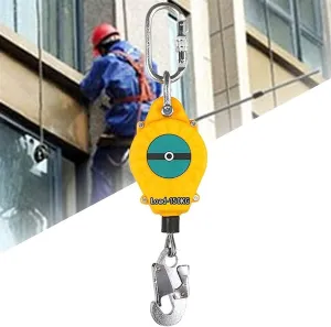 Self-Retracting Lifeline, 20m Fall Protection Safety Lanyard for Roofing & Outdoor Work, Anti-Fall Telescopic Safety Rope, 150kg Capacity