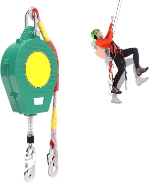 Self-Retracting Lifeline 5m, Fall Arrest Block with Inertia Reel, Personal Protective Tool Lanyard for Roofing Construction, High-Altitude Fall Restraint Device