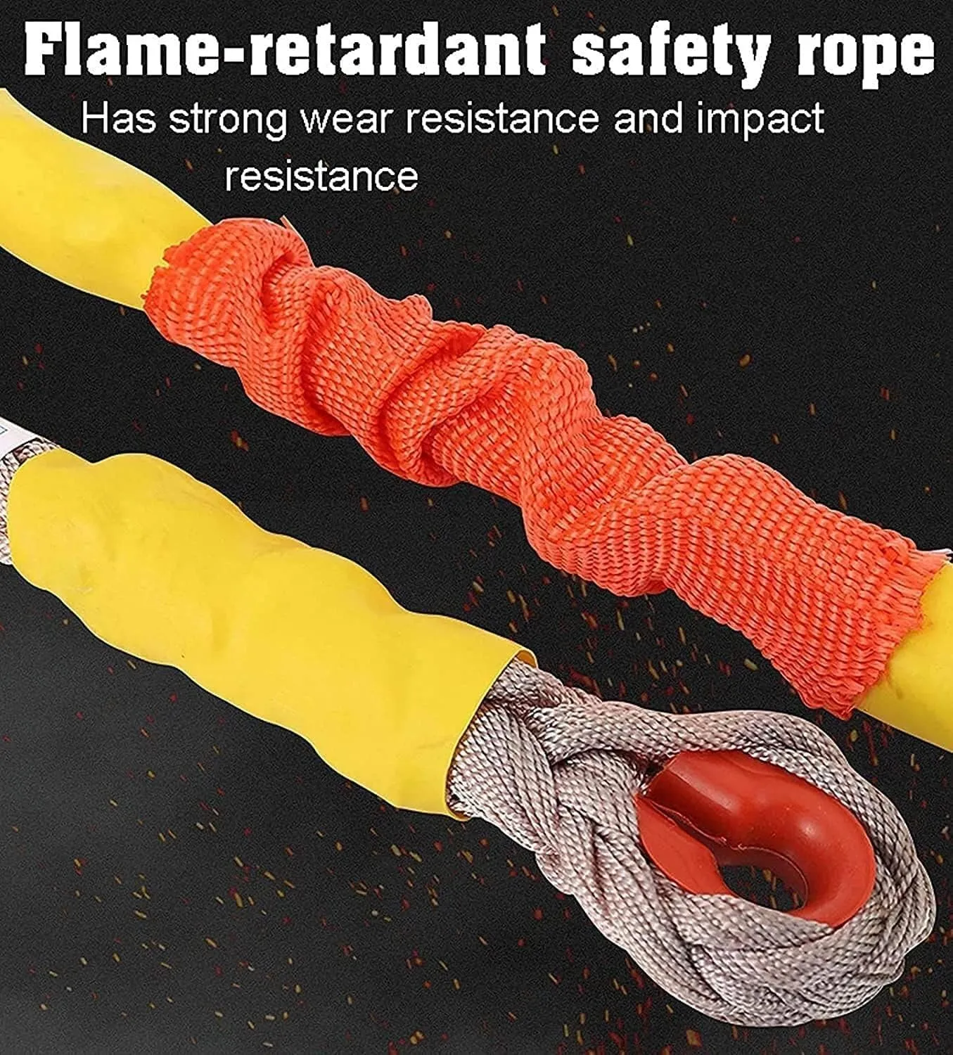 Self-Retracting Lifeline 5m, Fall Arrest Block with Inertia Reel, Personal Protective Tool Lanyard for Roofing Construction, High-Altitude Fall Restraint Device