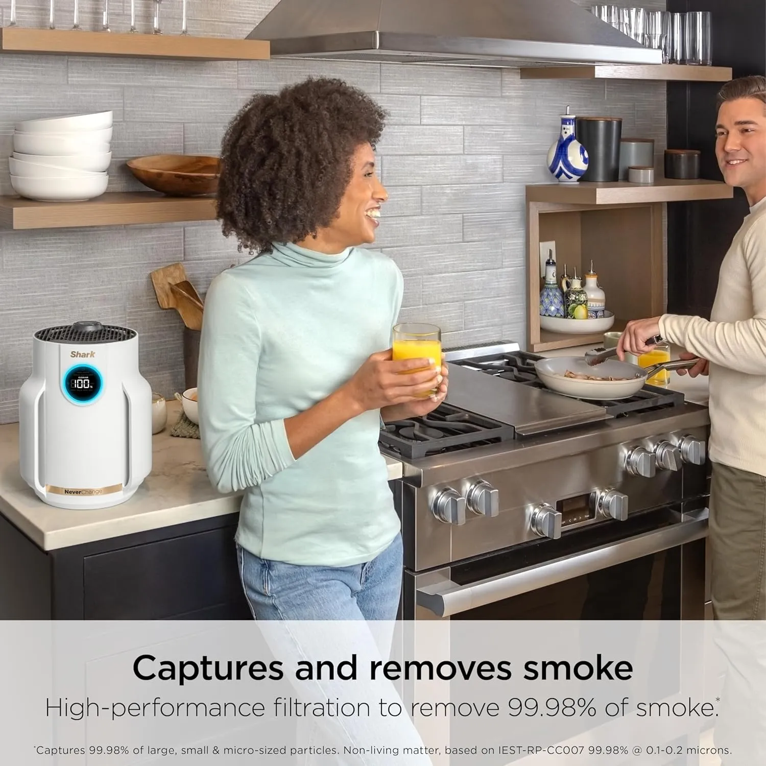 Shark NeverChange Air Purifier Compact Pro with Long-lasting HEPA Exceeding Filtration, Captures Pet Dander, Dust, Smoke, and Allergens, up to 250 sq. ft. for Bedroom, Home Office, Dorm, HP072GN