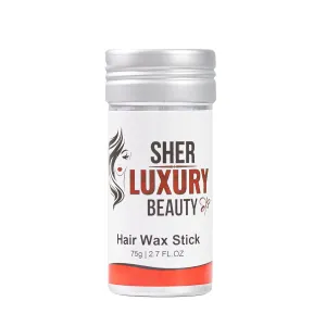 SherLuxury Hair Wax Stick – Smooth & Strong Hold for All Hair Types, Tames Frizz & Flyaways, Adds Shine, Non-Greasy Formula, Ideal for Wigs, Edges, & Styling