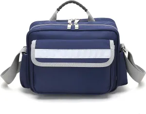 shoulder bag,Labeled Compartments Emergency Survival Kits with Shoulder Strap,EMT Trauma Trauma Medical Bag for Paramedics and Emergency Medical Supplies. (Blue)