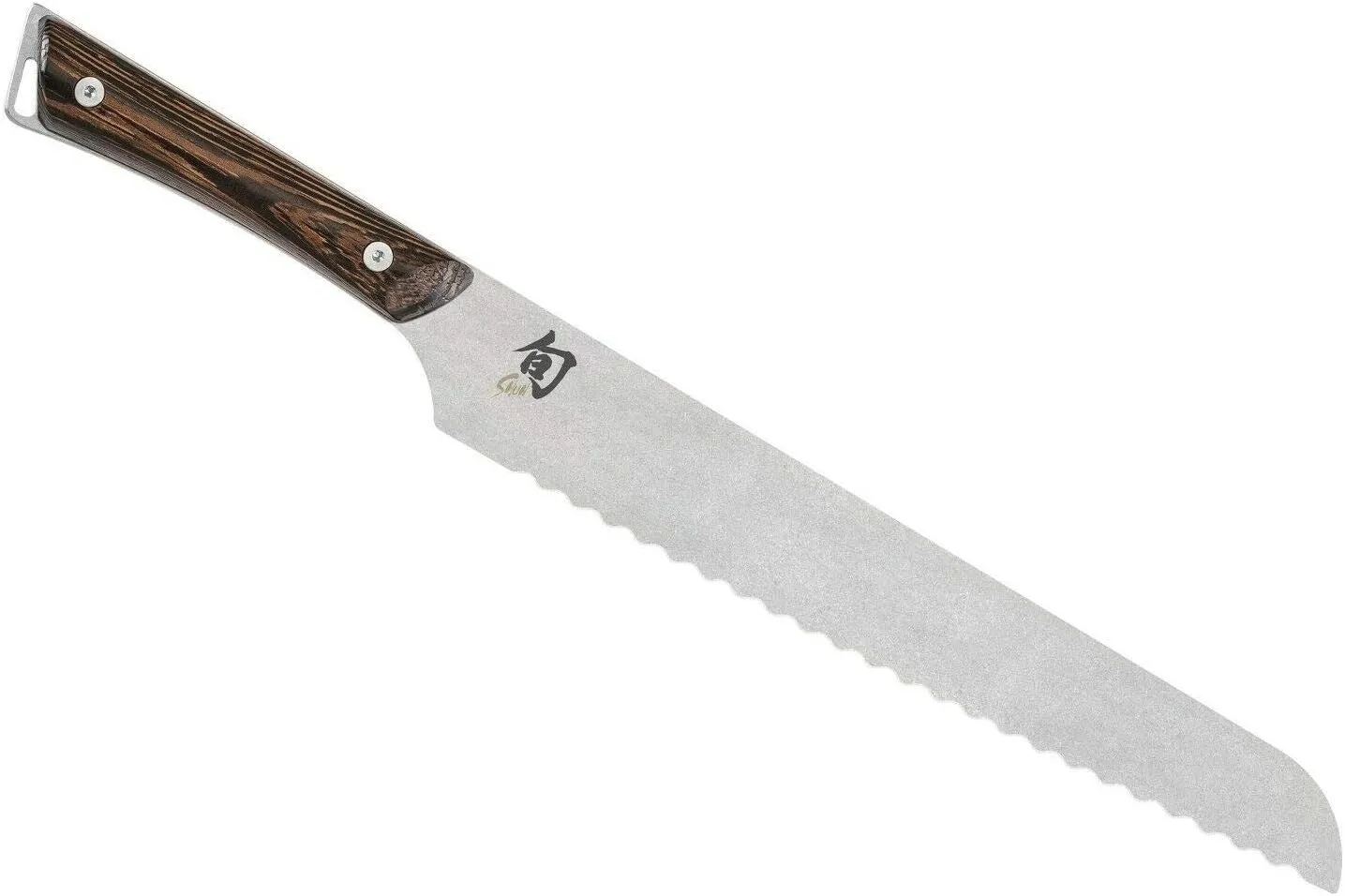 Shun Kanso 9" Bread Knife, Handcrafted Japanese Serrated Knife, AUS10A Stainless Steel Blade, Tagayasan Handle, Slicing Tool for Professional and Home Chefs