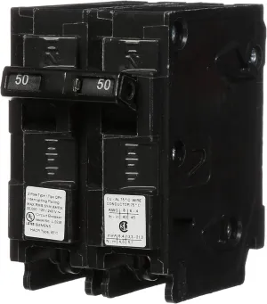 SIEMENS Q250H 50-Amp Double Pole 22kA Type QPH Circuit Breaker, 240 Volts