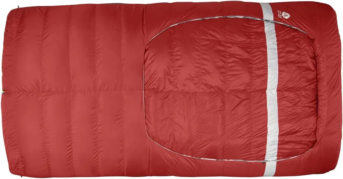 Sierra Designs Backcountry Bed 20 Degree Sleeping Bag with 650 Fill Dridown - Lightweight Zipperless Down Sleeping Bag for Camping & Backpacking -Men, Women & 2 Person